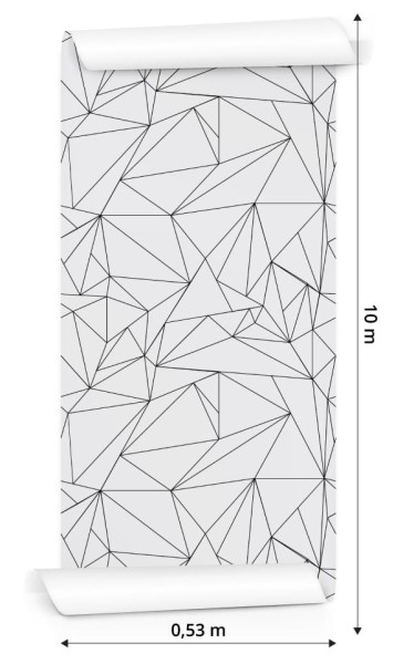 Tapeta Czarno-Biały Wzór Geometryczny