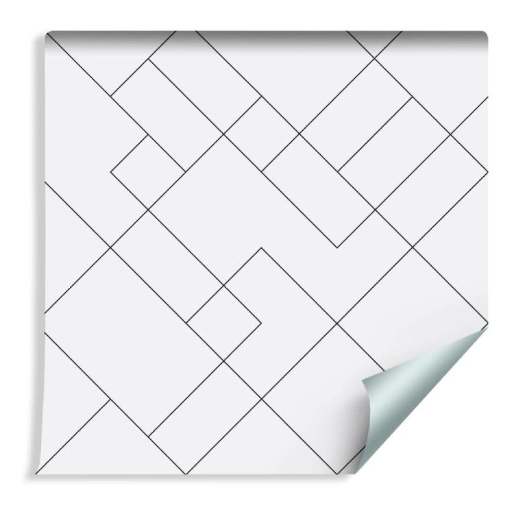 Tapeta Czarno-Biały Wzór Geometryczny