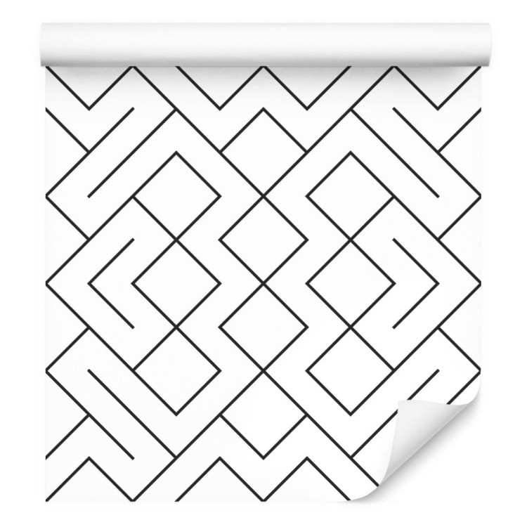 Tapeta Czarno-Biały Wzór Geometryczny