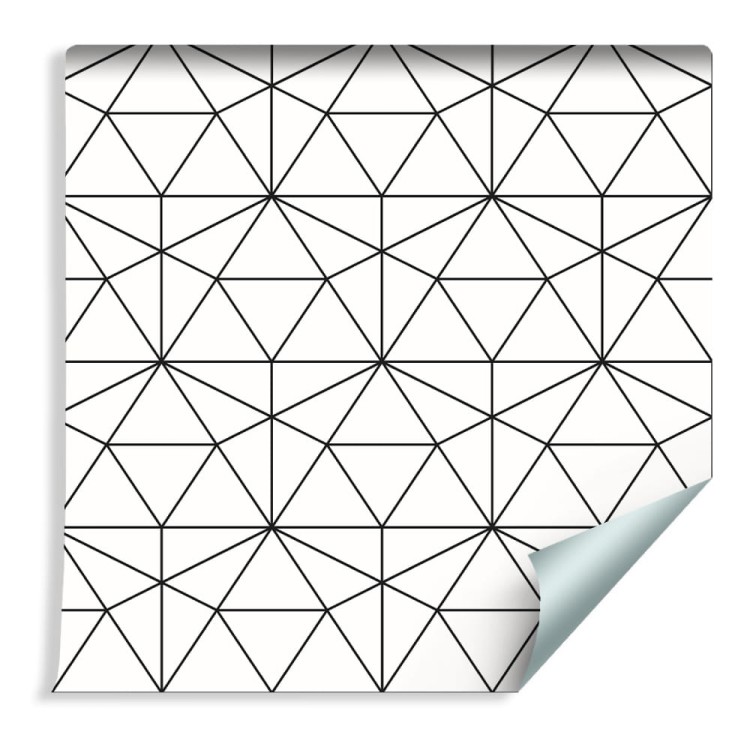 Tapeta Czarno-Biały Wzór Geometryczny