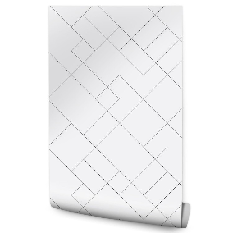 Tapeta Czarno-Biały Wzór Geometryczny