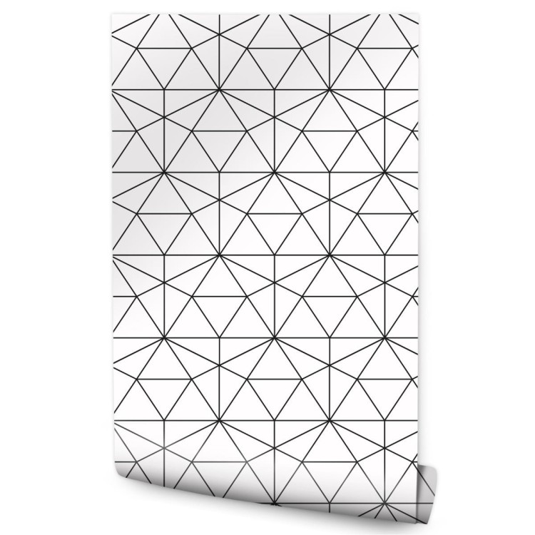 Tapeta Czarno-Biały Wzór Geometryczny
