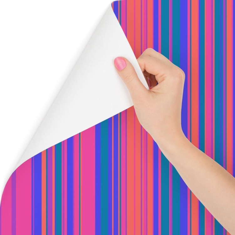 Tapeta W Nowoczesne, Kolorowe Pasy, Salon, Biuro