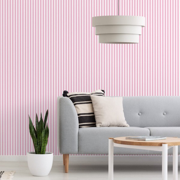 Tapeta 3D W Klasyczne, Pionowe Paski, Do Salonu