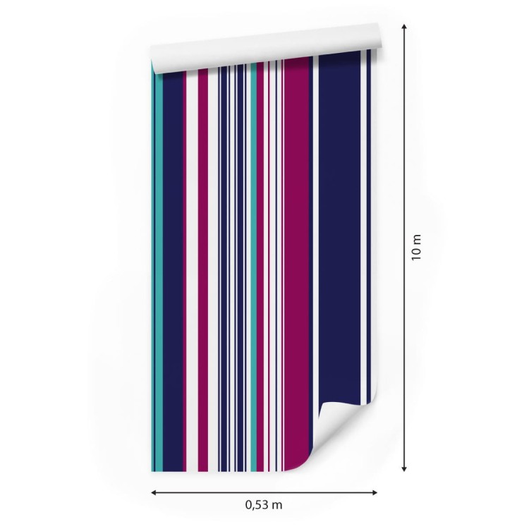 Tapeta Do Salonu, Kolorowe, Pionowe Paski