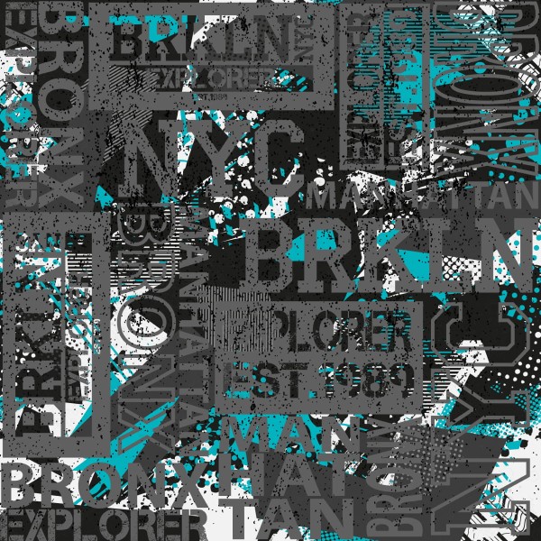 Tapeta Młodzieżowa Graffiti Napisy Nowy Jork Bronx