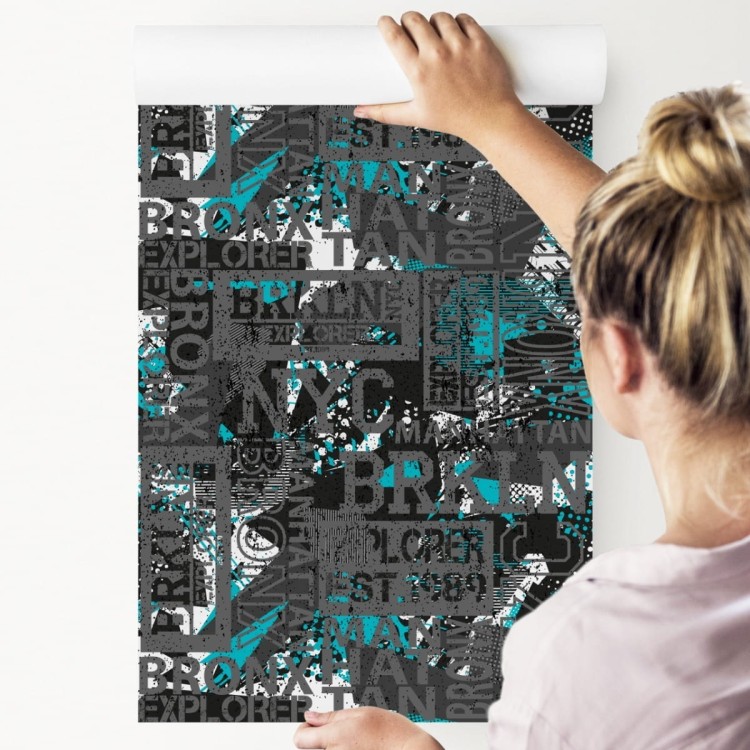 Tapeta Młodzieżowa Graffiti Napisy Nowy Jork Bronx