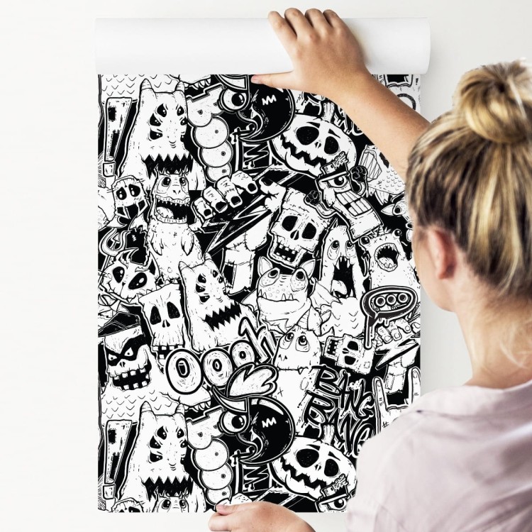 Tapeta Czarno-Białe Potwory