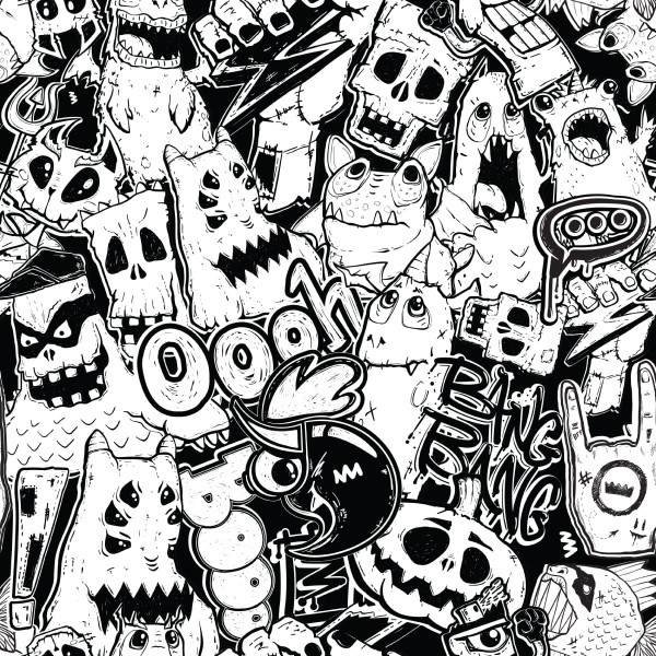 Tapeta Czarno-Białe Potwory