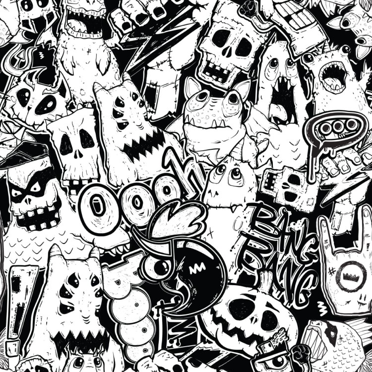 Tapeta Czarno-Białe Potwory