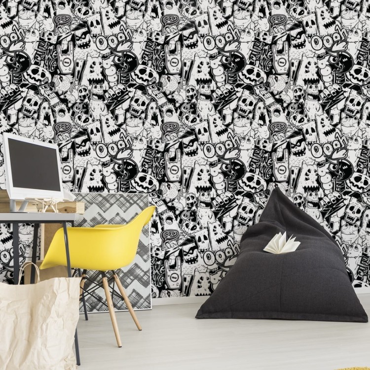 Tapeta Czarno-Białe Potwory