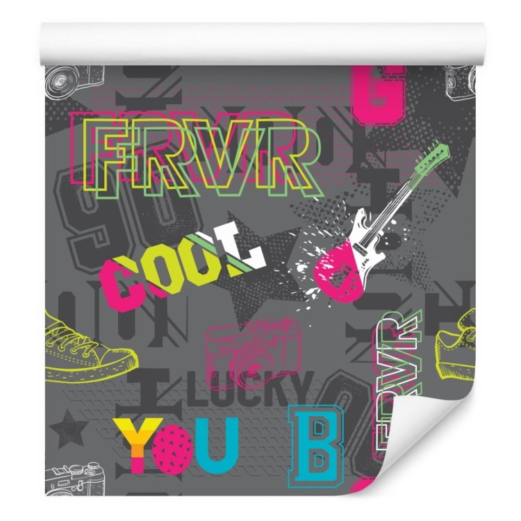 Tapeta Abstrakcyjny Młodzieżowy Kolaż