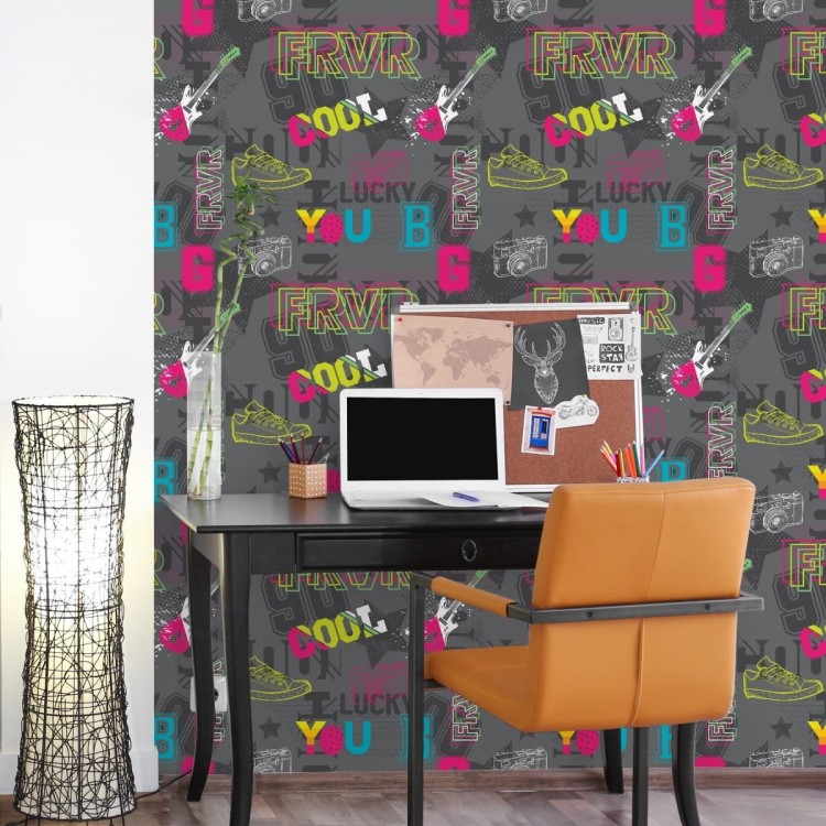 Tapeta Abstrakcyjny Młodzieżowy Kolaż