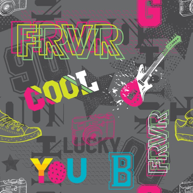 Tapeta Abstrakcyjny Młodzieżowy Kolaż