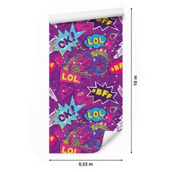 Tapeta Dziewczęcy Kolaż