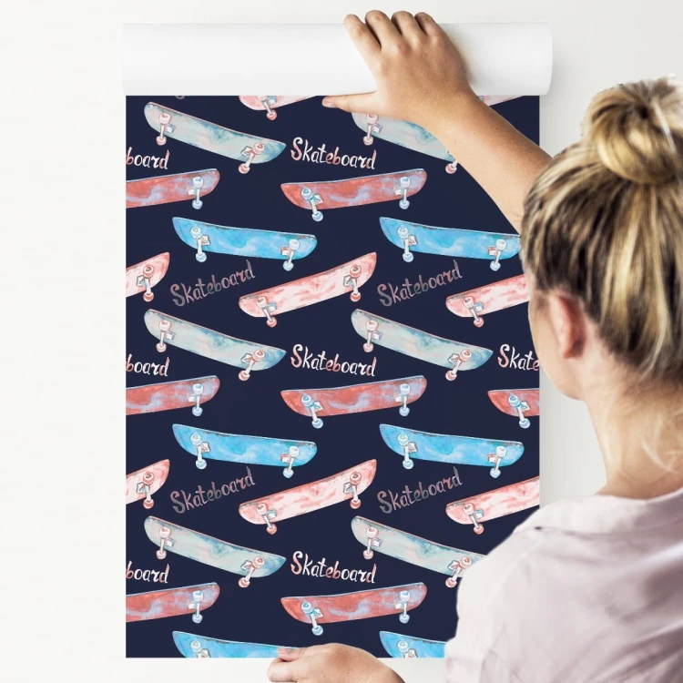 Tapeta Kolorowe Deskorolki