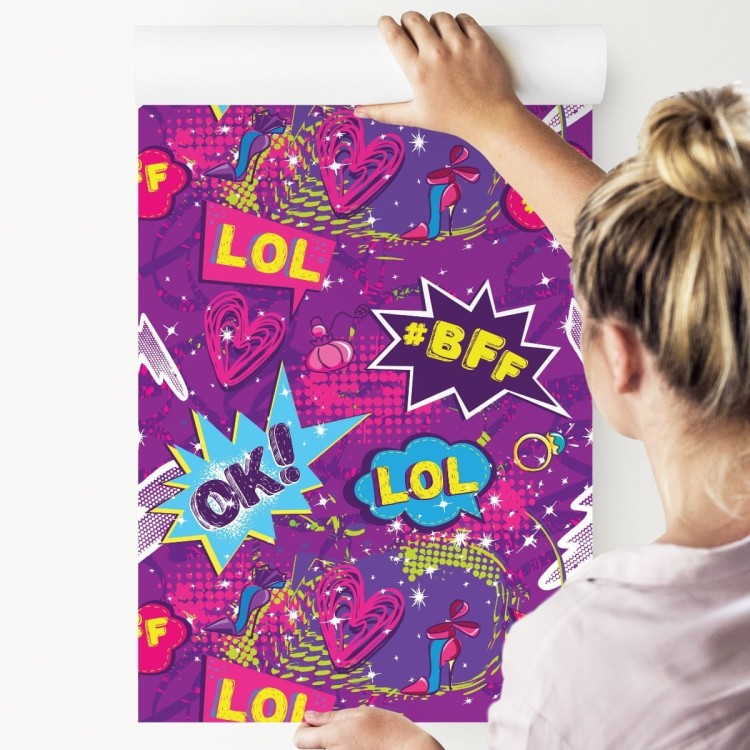 Tapeta Dziewczęcy Kolaż