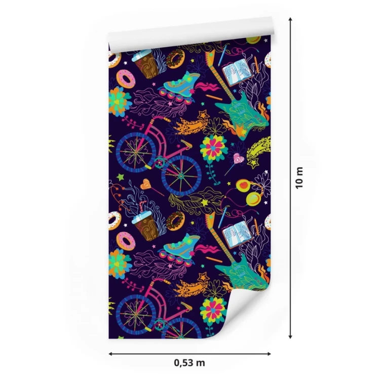 Tapeta Kolorowy Kolaż Młodzieżowy