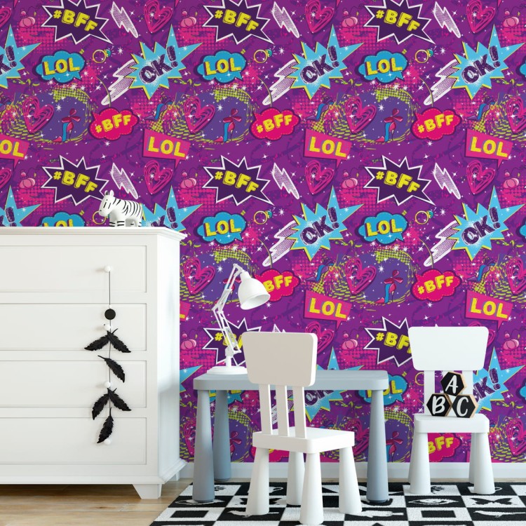 Tapeta Dziewczęcy Kolaż