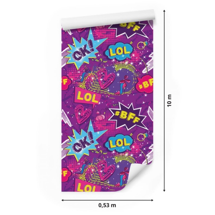 Tapeta Dziewczęcy Kolaż