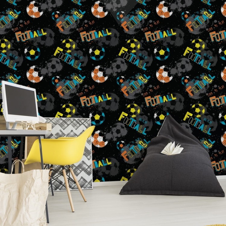 Tapeta Kolorowa Piłka Nożna