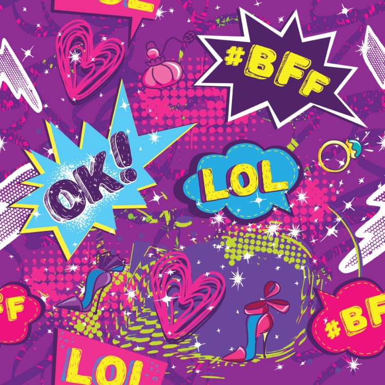 Tapeta Dziewczęcy Kolaż