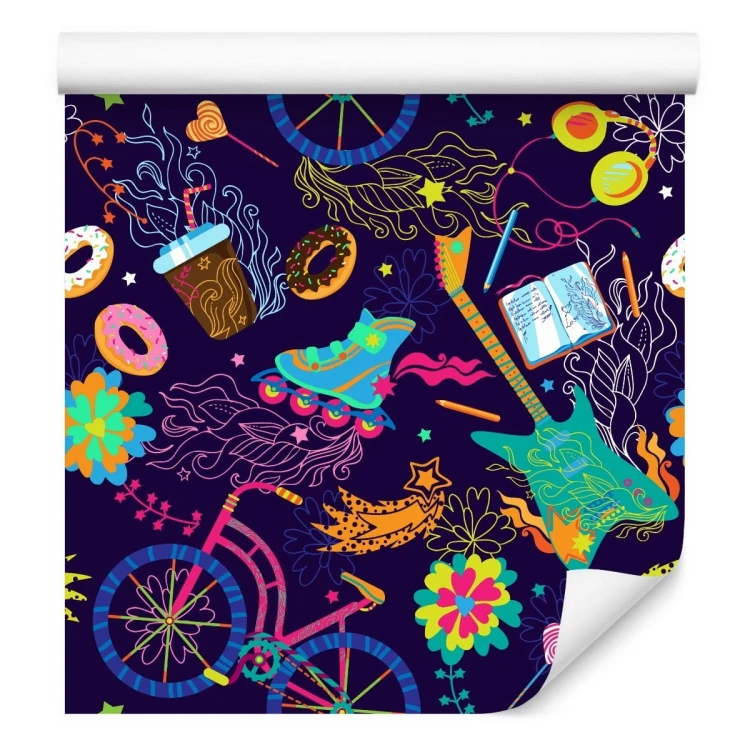 Tapeta Kolorowy Kolaż Młodzieżowy