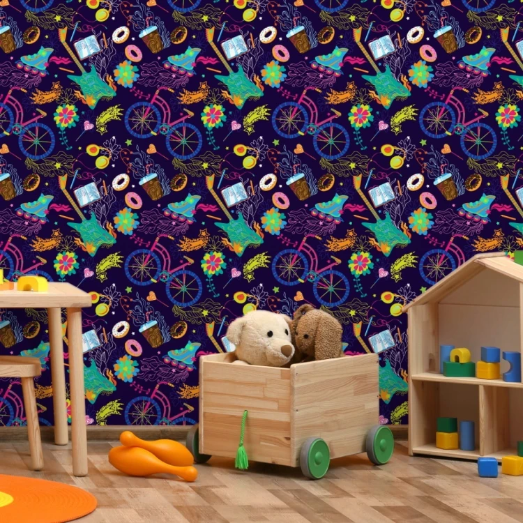 Tapeta Kolorowy Kolaż Młodzieżowy