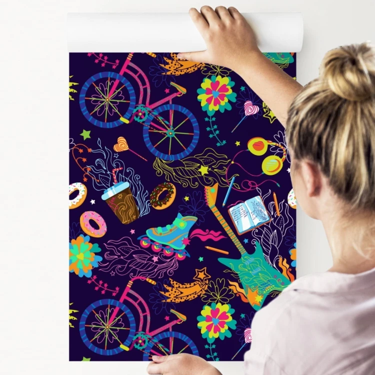 Tapeta Kolorowy Kolaż Młodzieżowy