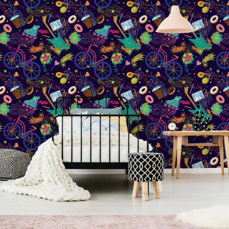 Tapeta Kolorowy Kolaż Młodzieżowy