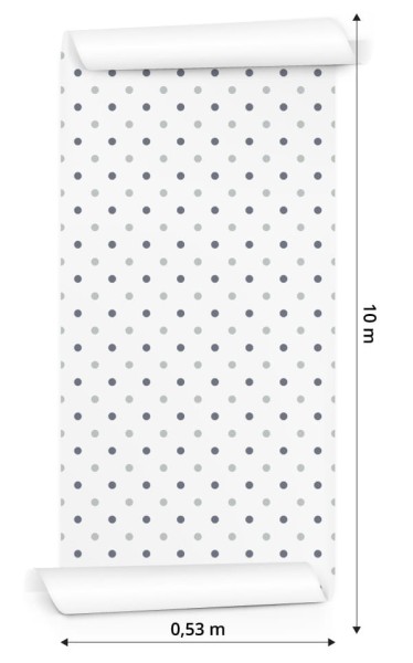 Tapeta Delikatne Szare Kropki