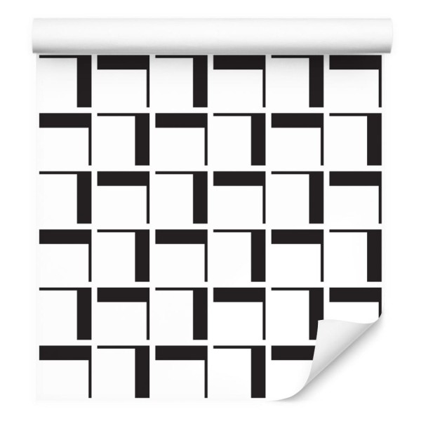 Tapeta 3D Geometryczna W Kratę Do Salonu, Biura