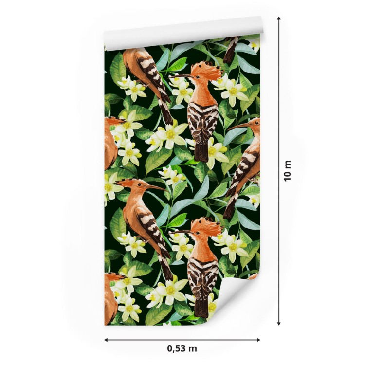 Tapeta – Dudki Wśród Kwiatów