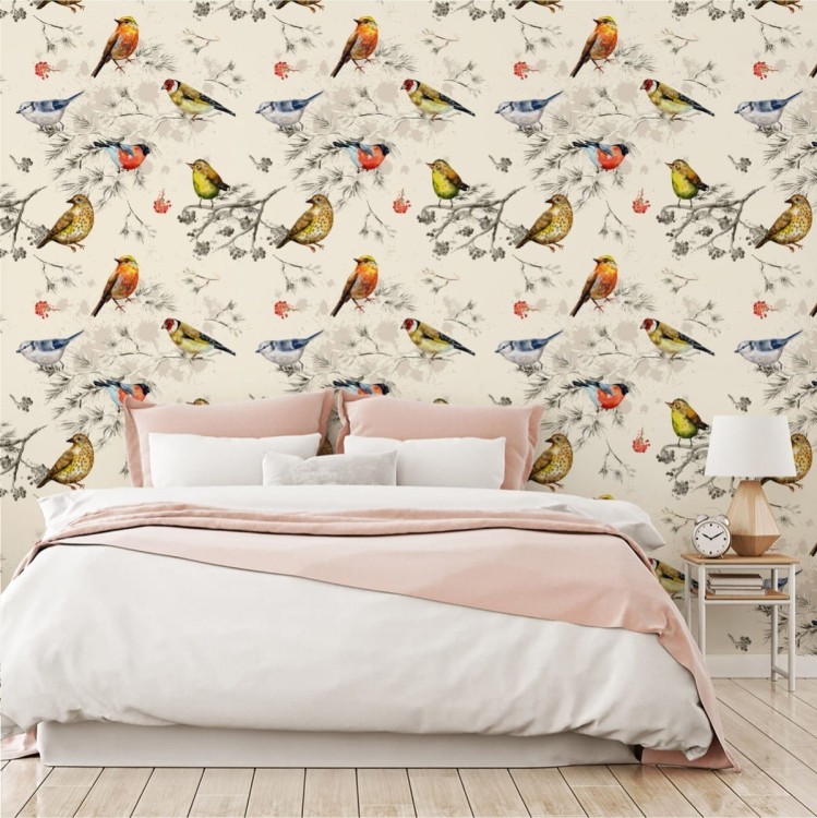 Tapeta – Kolorowe Ptaki