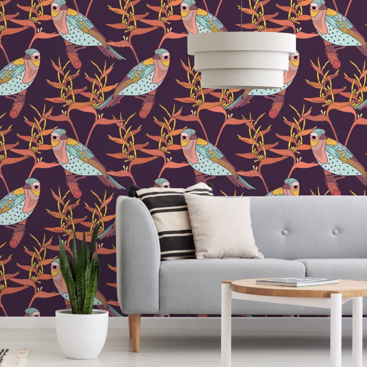 Tapeta – Kolorowe Ptaki