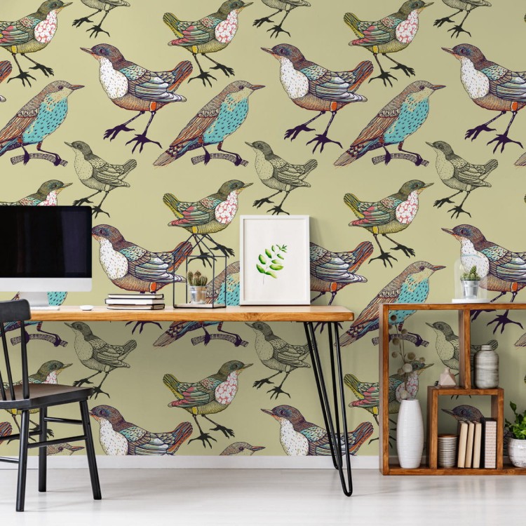 Tapeta – Kolorowe Ptaki