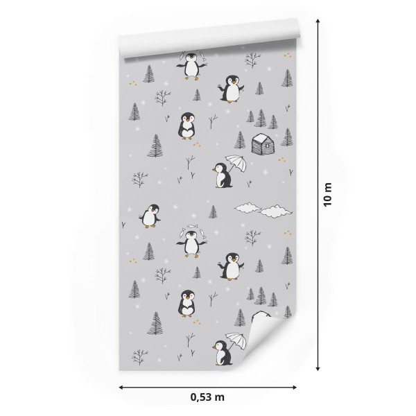 Tapeta Dla Dzieci – Radosne Pingwiny