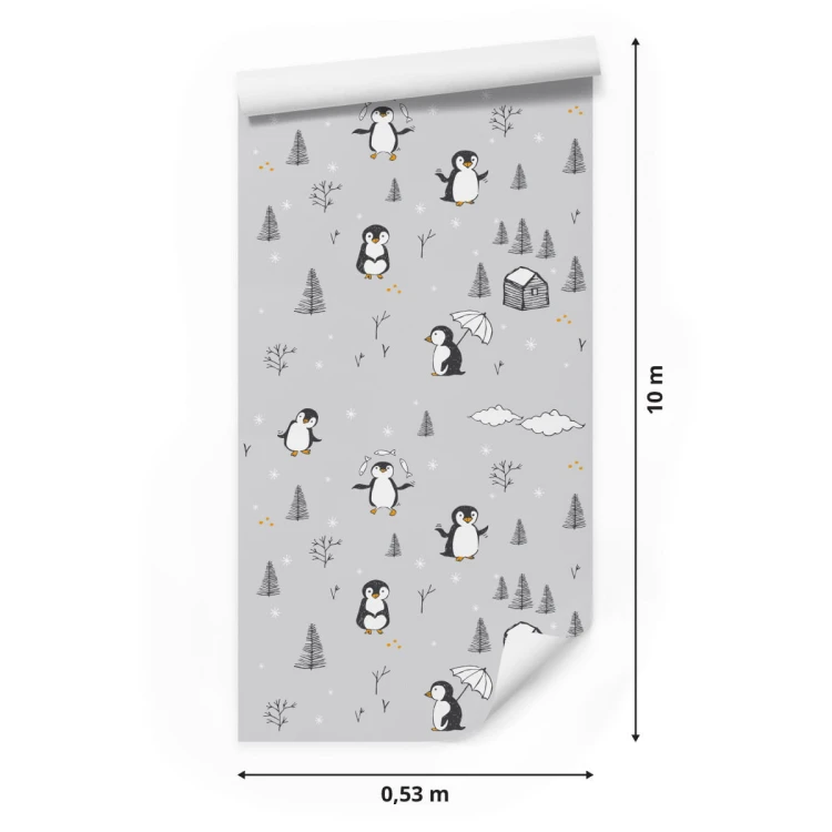 Tapeta Dla Dzieci – Radosne Pingwiny