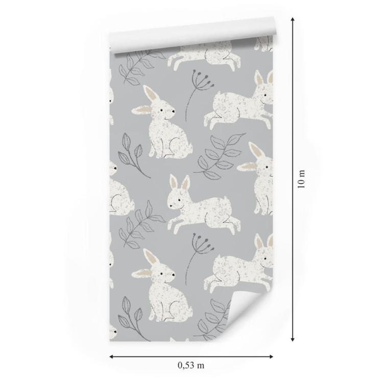 Tapeta Króliki Wśród Roślin