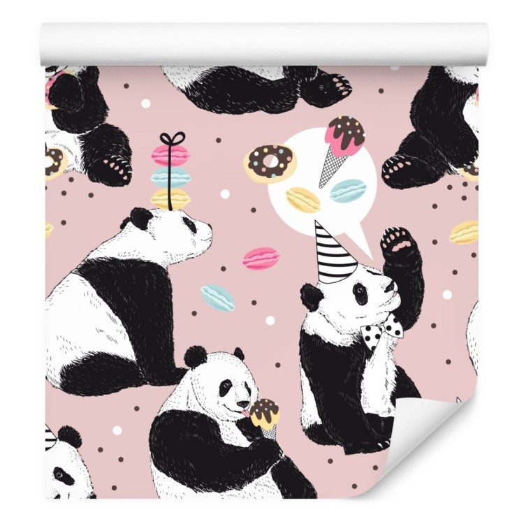 Tapeta Dla Dzieci - Panda I Słodycze