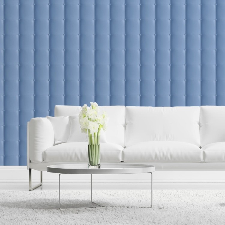 Tapeta Błękitny Pikowany Wzór