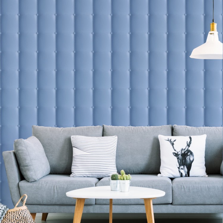 Tapeta Błękitny Pikowany Wzór