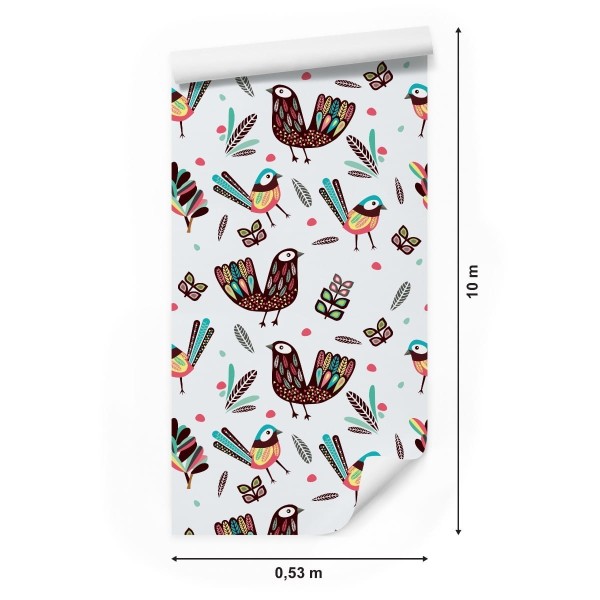 Tapeta Ptaki W Stylu Boho