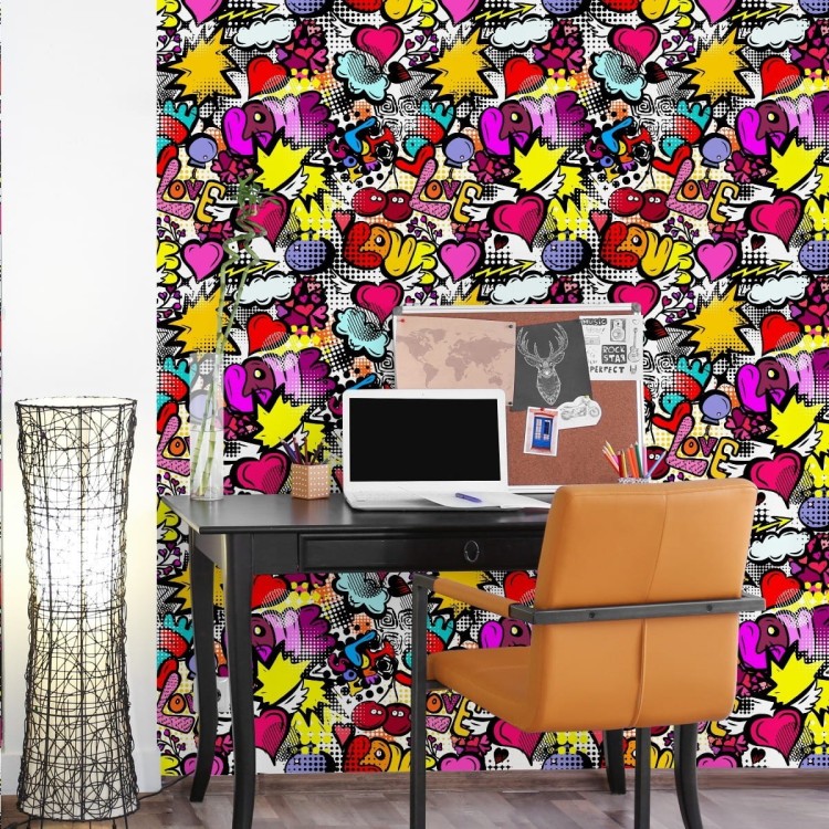 Tapeta Graffiti Z Wiśniami