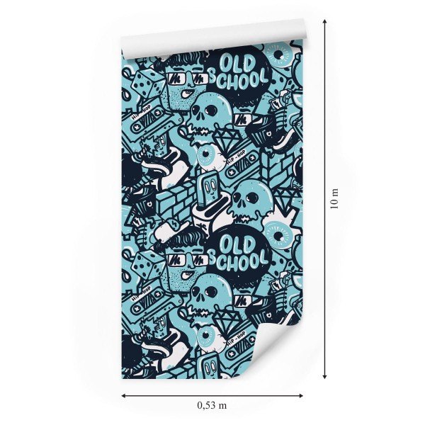 Tapeta Graffiti Z Czaszkami