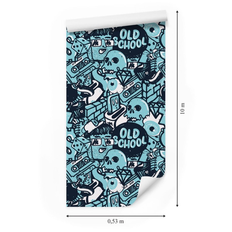 Tapeta Graffiti Z Czaszkami