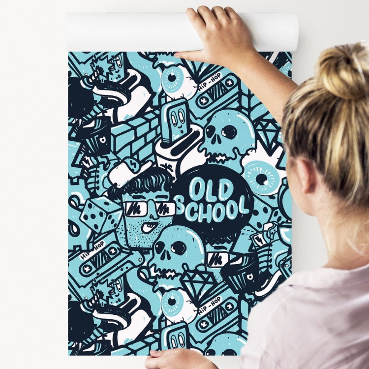 Tapeta Graffiti Z Czaszkami