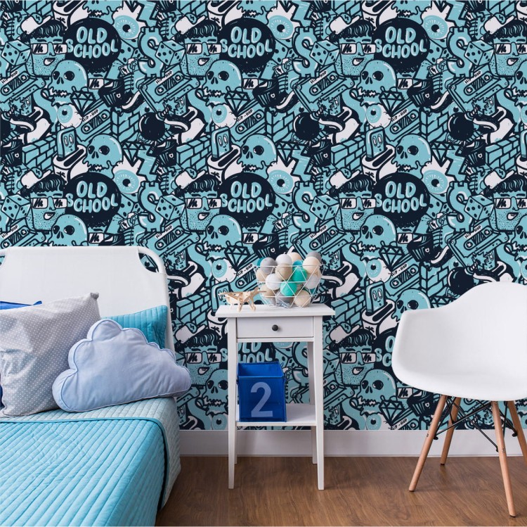 Tapeta Graffiti Z Czaszkami