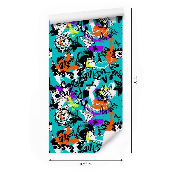 Tapeta Kolorowe Potwory Graffiti