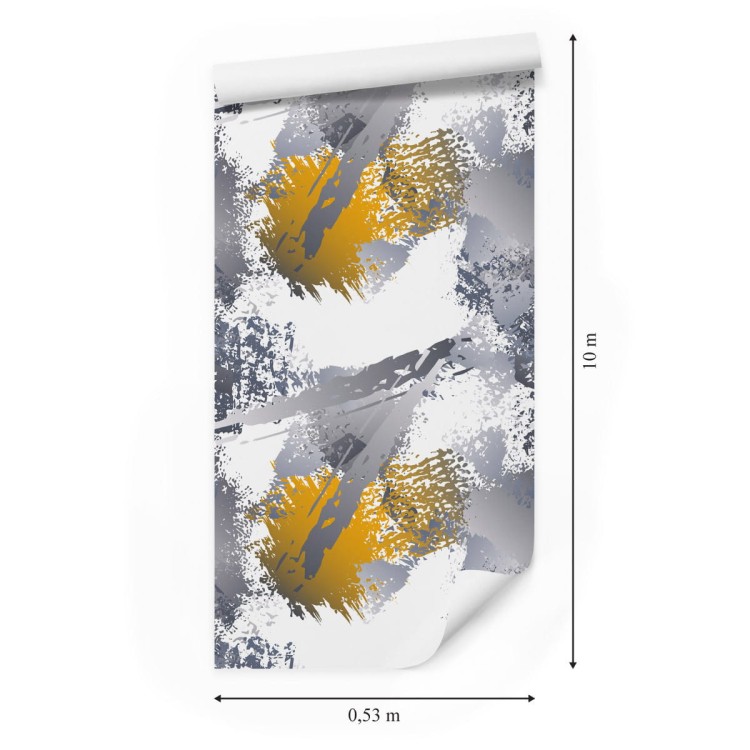 Tapeta Graffiti Z Żółtymi Elementami